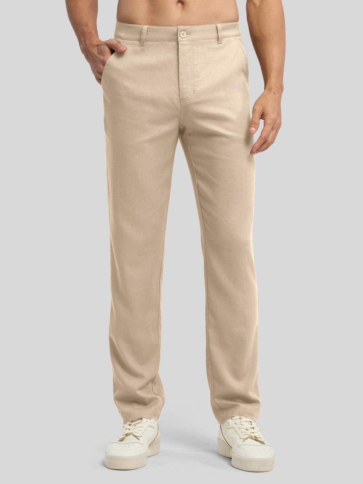Men's Cotton Linen Breathable Casual Pants 
