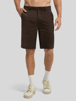 Men's Linen Shorts 10 Inch Flat Front 