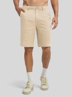 Men's Linen Shorts 10 Inch Flat Front 