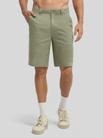 Men's Linen Shorts 10 Inch Flat Front 