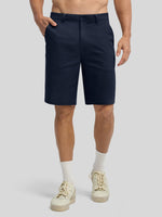 Men's Linen Shorts 10 Inch Flat Front 