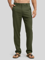 Men's Cotton Linen Breathable Casual Pants 