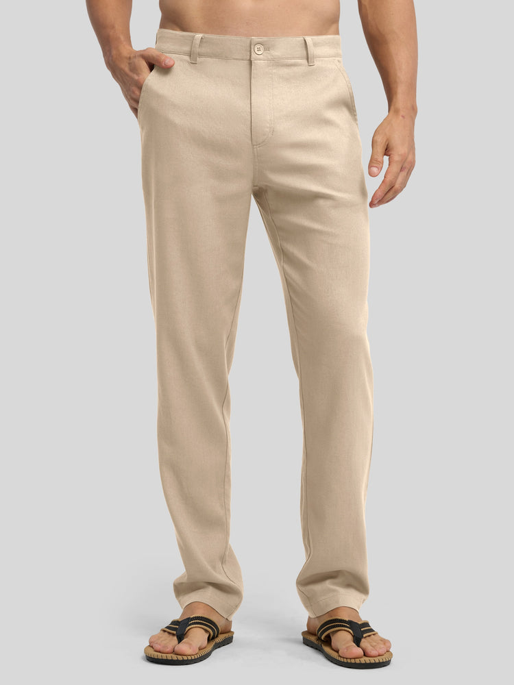 Men's Cotton Linen Breathable Casual Pants 