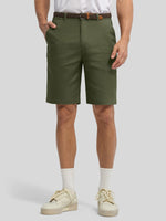Men's Linen Shorts 10 Inch Flat Front 