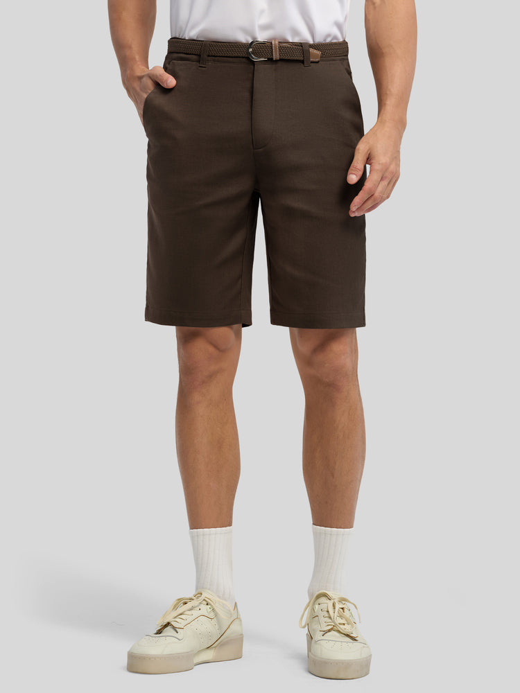 Men's Linen Shorts 10 Inch Flat Front 