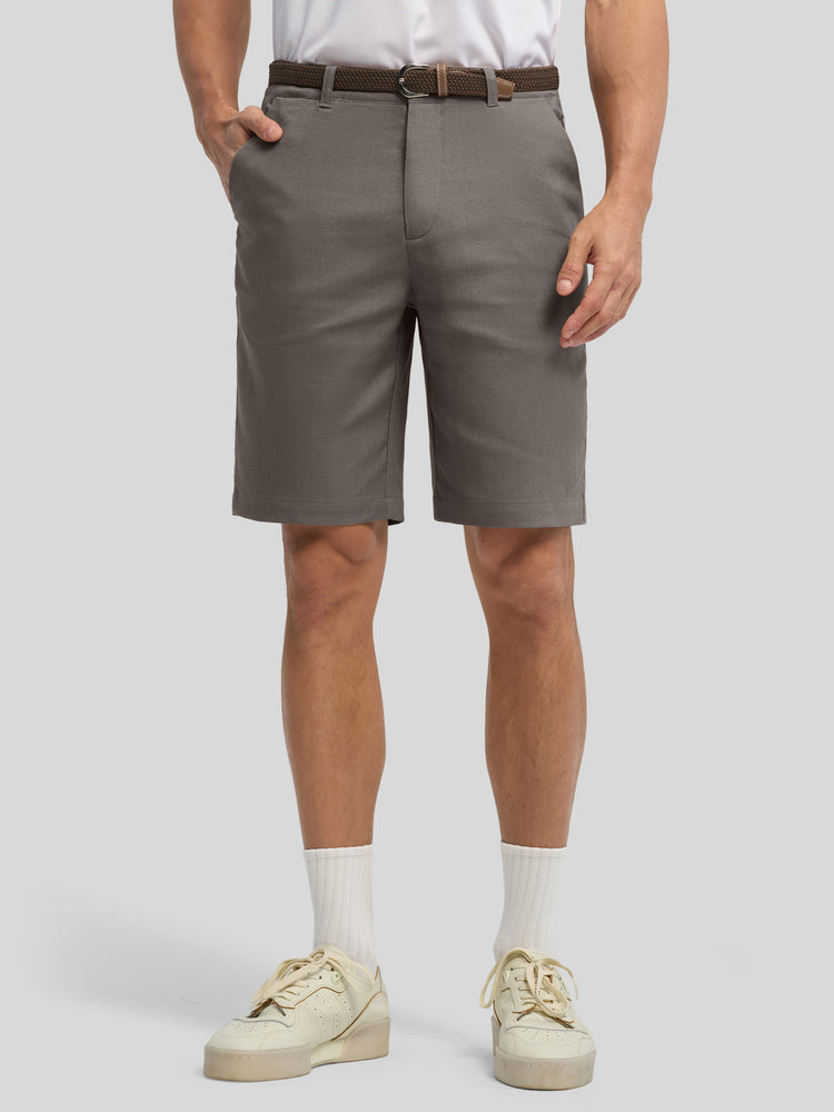 Men's Linen Shorts 10 Inch Flat Front 