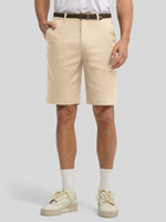 Men's Linen Shorts 10 Inch Flat Front 