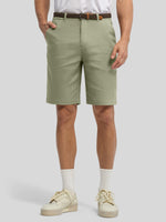 Men's Linen Shorts 10 Inch Flat Front 