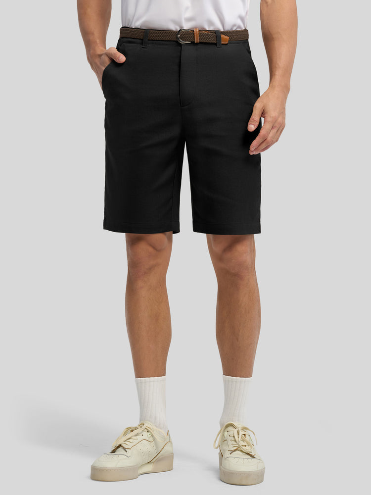 Men's Linen Shorts 10 Inch Flat Front 