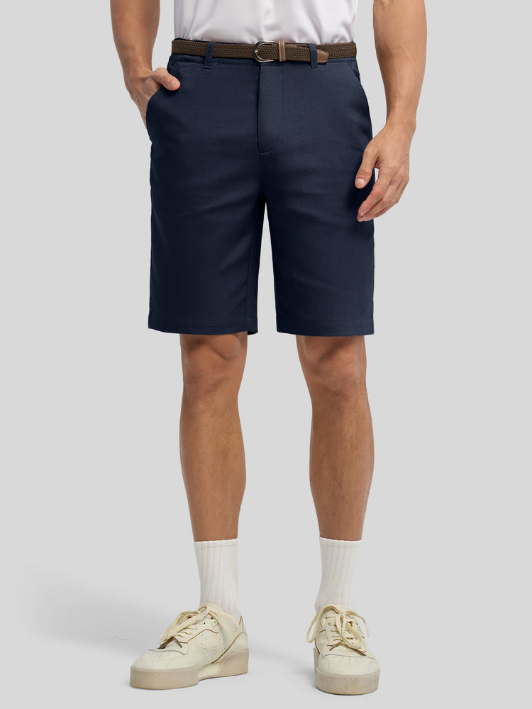 Men's Linen Shorts 10 Inch Flat Front 