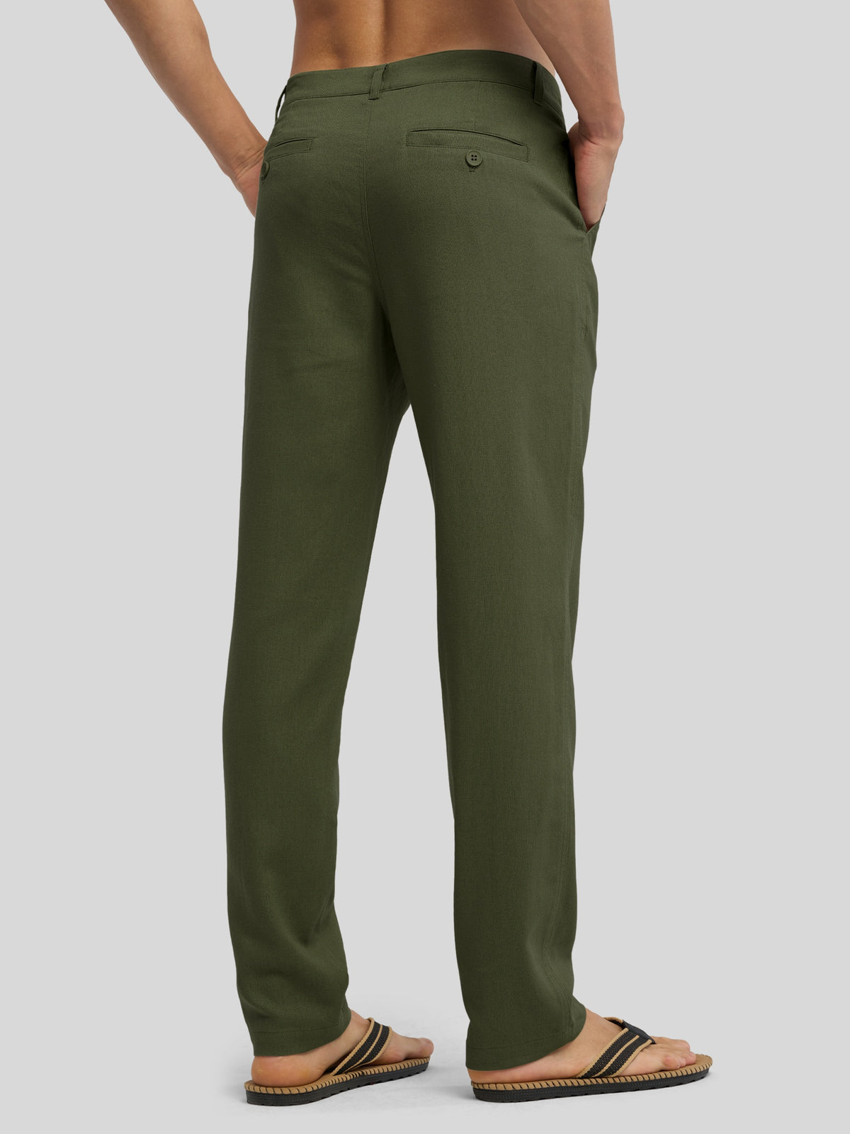 Men's Cotton Linen Breathable Casual Pants 