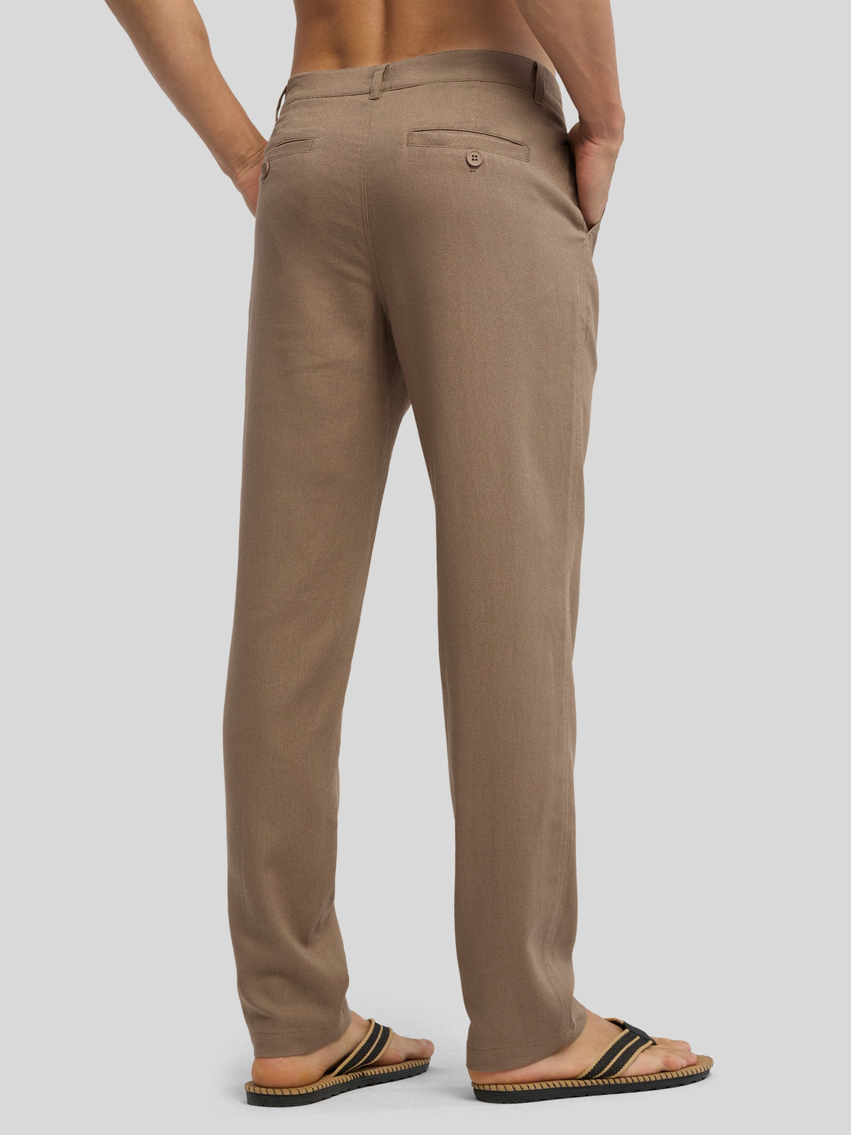 Men's Cotton Linen Breathable Casual Pants 