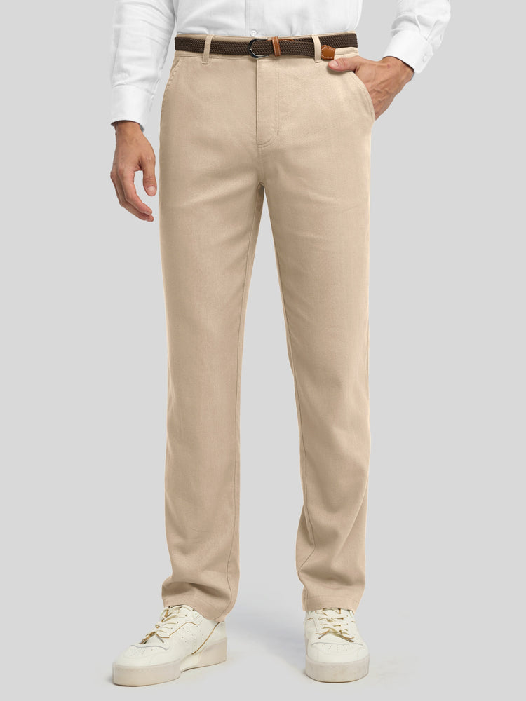 Men's Cotton Linen Breathable Casual Pants 