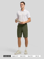 Men's Linen Shorts 10 Inch Flat Front 
