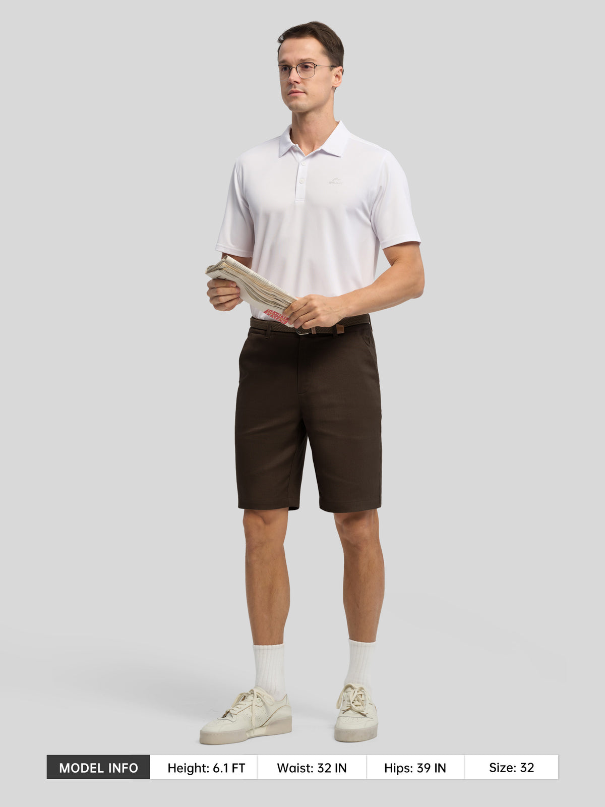 Men's Linen Shorts 10 Inch Flat Front 