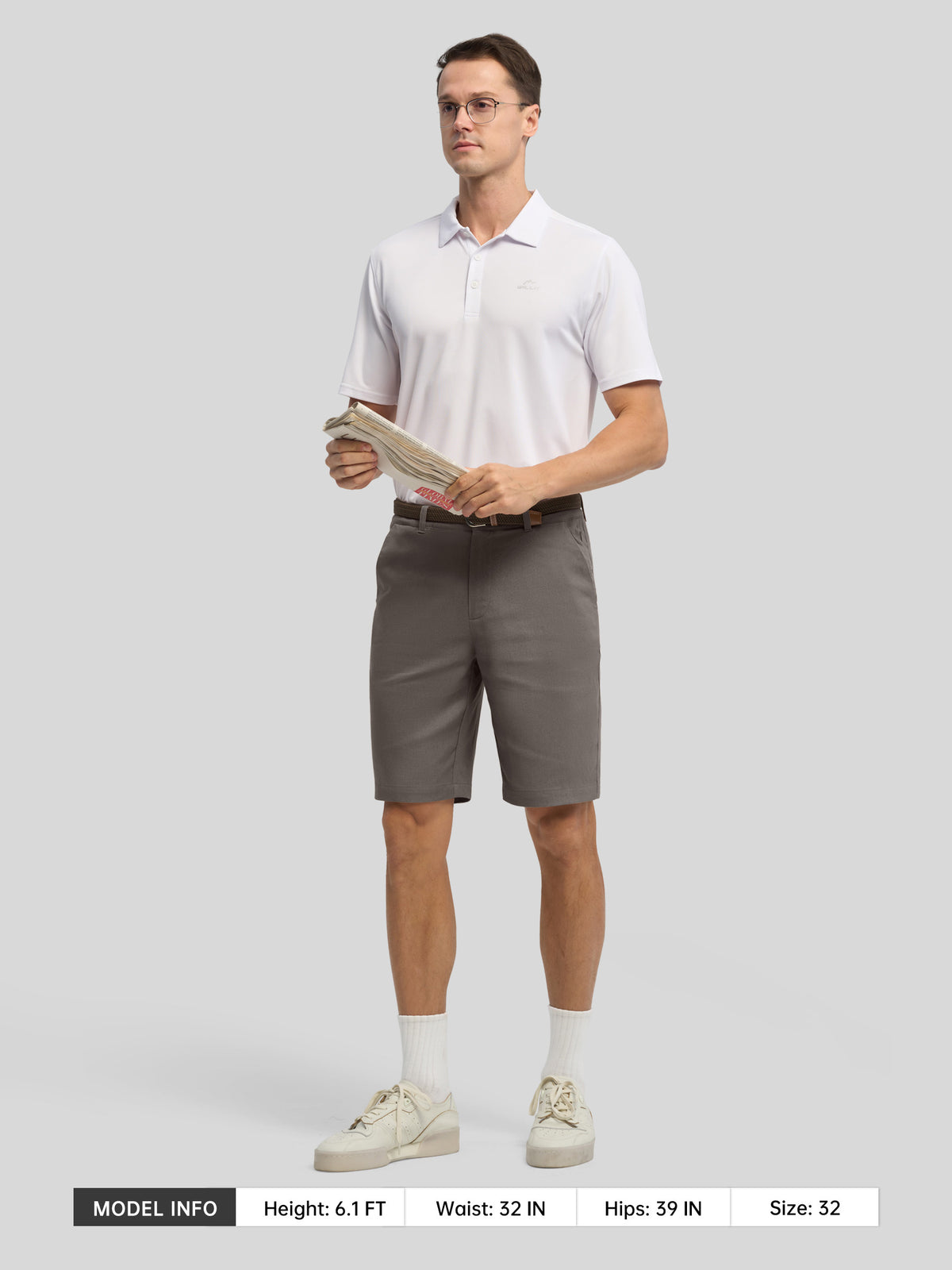 Men's Linen Shorts 10 Inch Flat Front 