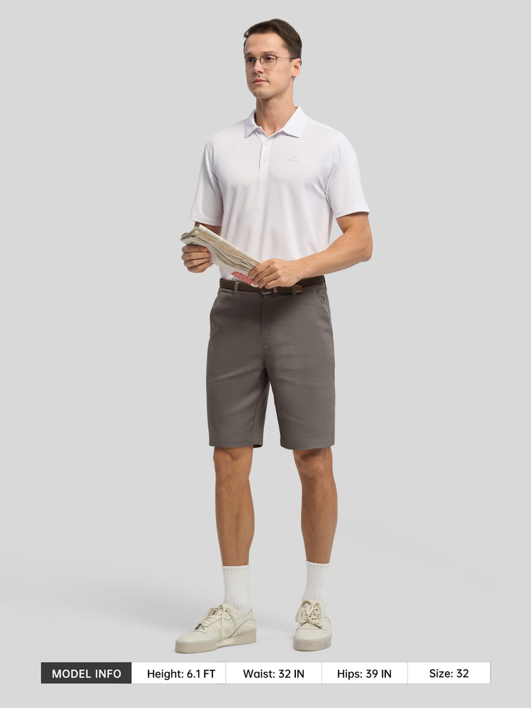 Men's Linen Shorts 10 Inch Flat Front 