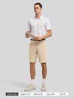 Men's Linen Shorts 10 Inch Flat Front 