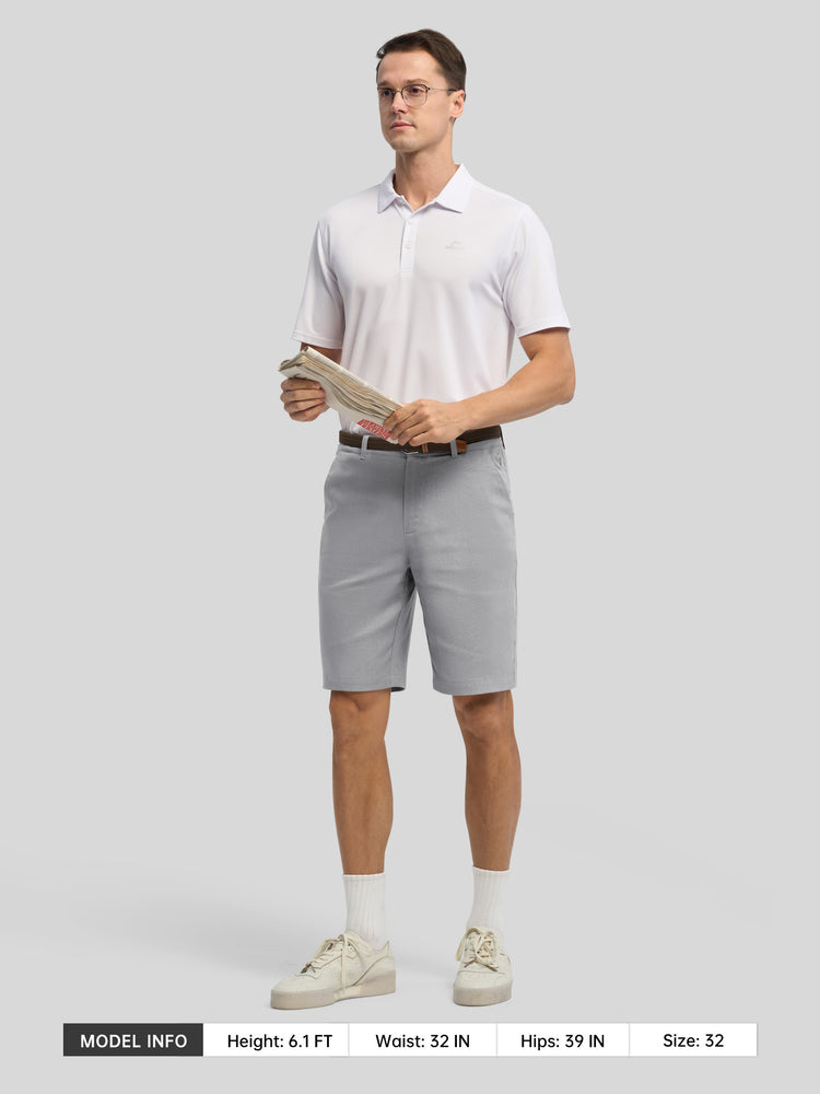 Men's Linen Shorts 10 Inch Flat Front 