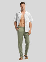 Men's Cotton Linen Breathable Casual Pants 