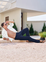 Men's Cotton Linen Breathable Casual Pants 