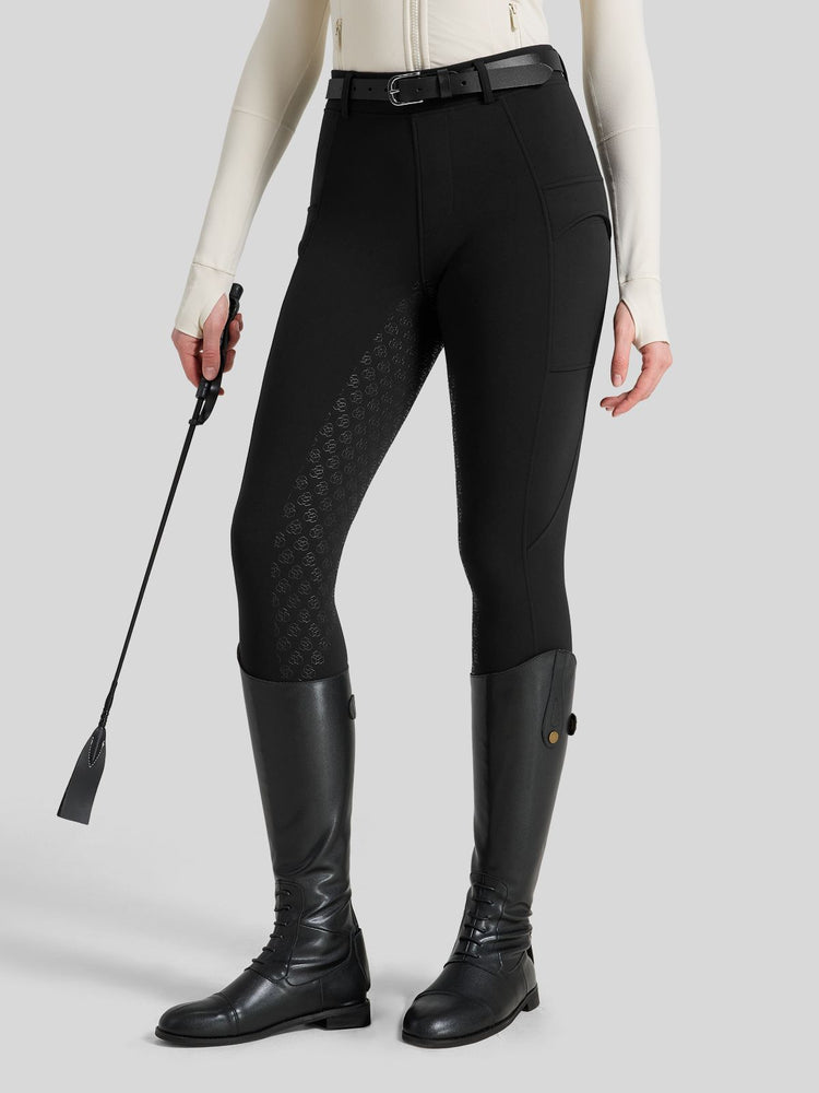WILLIT Women's Fleece Lined Silicone Grip Riding Breeches02_Black