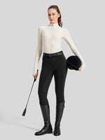 WILLIT Women's Fleece Lined Silicone Grip Riding Breeches04_Black