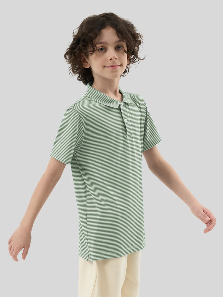 Willit Boy's Striped Golf Polo Shirts 
