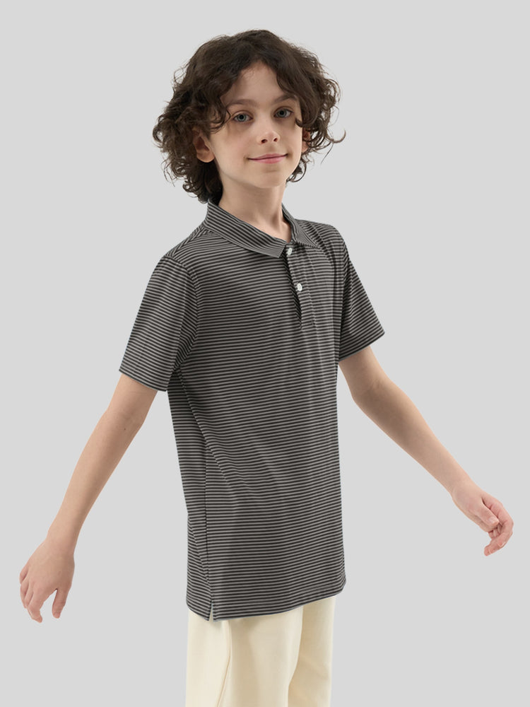 Willit Boy's Striped Golf Polo Shirts 