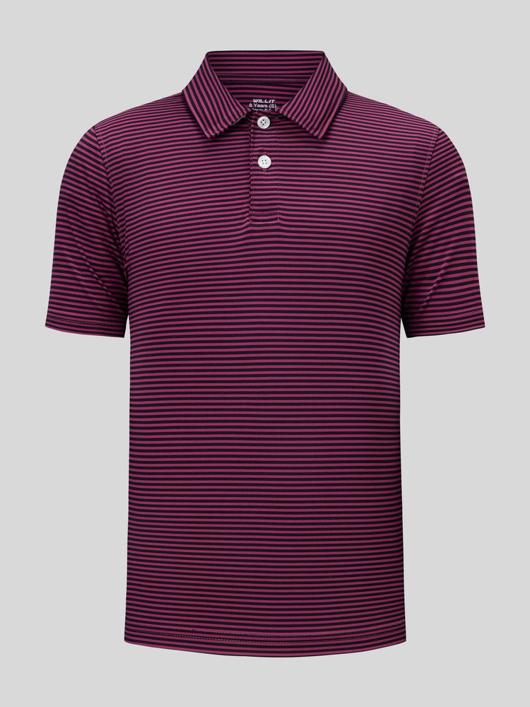 Willit Boy's Striped Golf Polo Shirts 