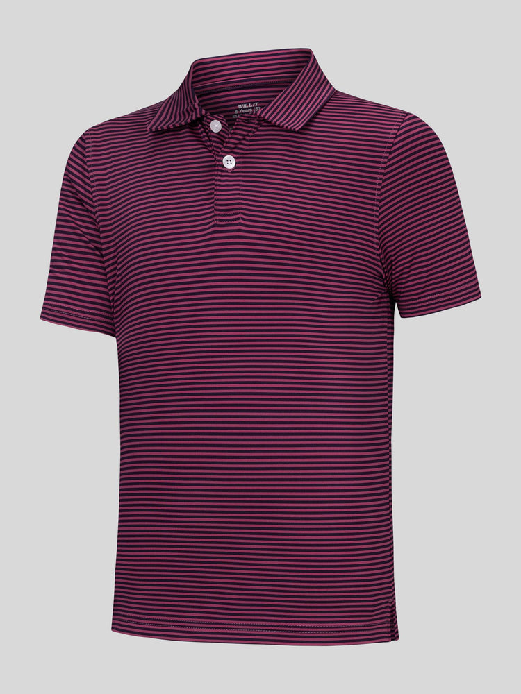 Willit Boy's Striped Golf Polo Shirts 
