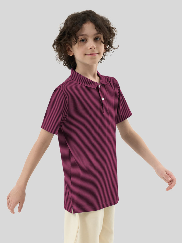 Willit Boy's Striped Golf Polo Shirts 