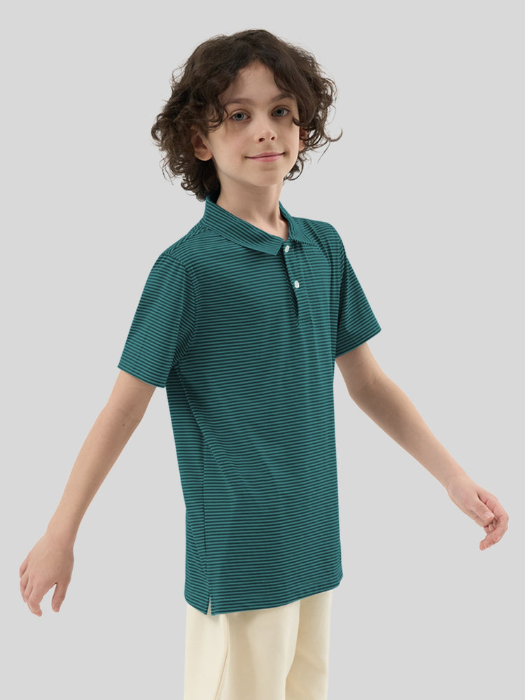 Willit Boy's Striped Golf Polo Shirts 