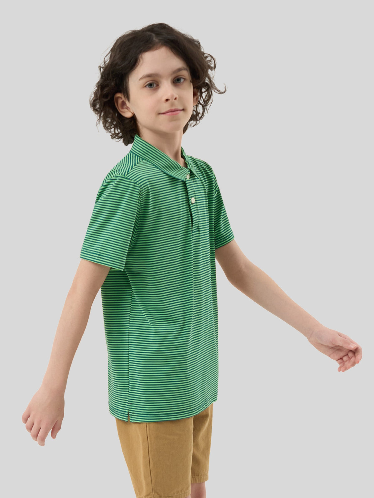 Willit Boy's Striped Golf Polo Shirts 