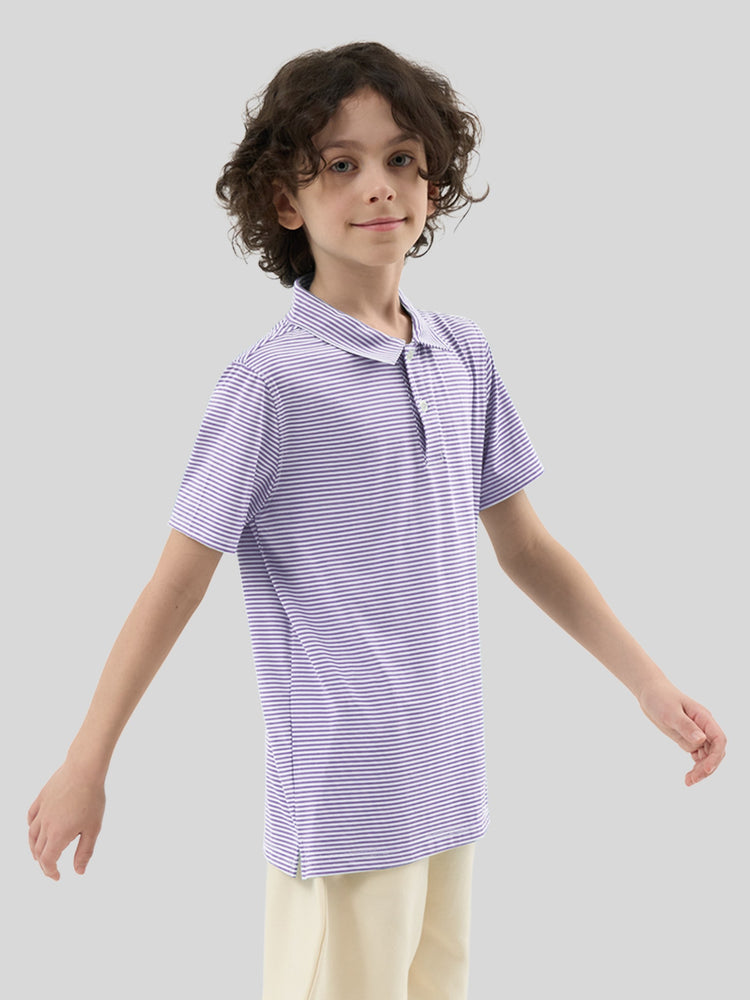 Willit Boy's Striped Golf Polo Shirts 