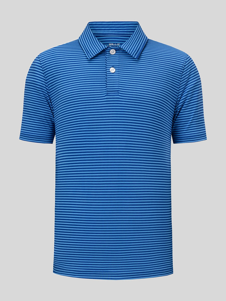 Willit Boy's Striped Golf Polo Shirts 