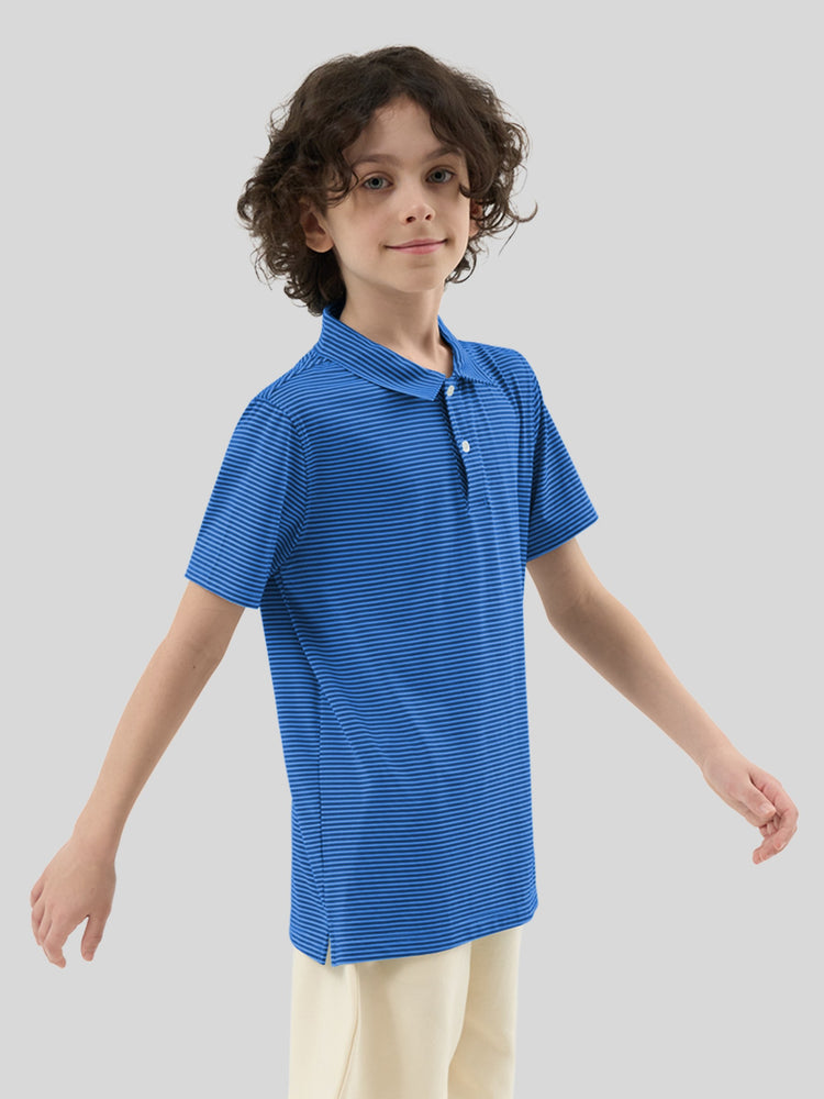 Willit Boy's Striped Golf Polo Shirts 