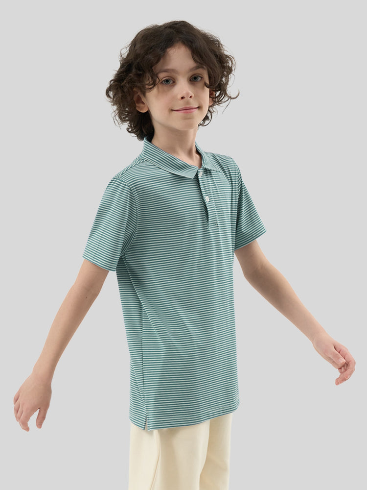 Willit Boy's Striped Golf Polo Shirts 