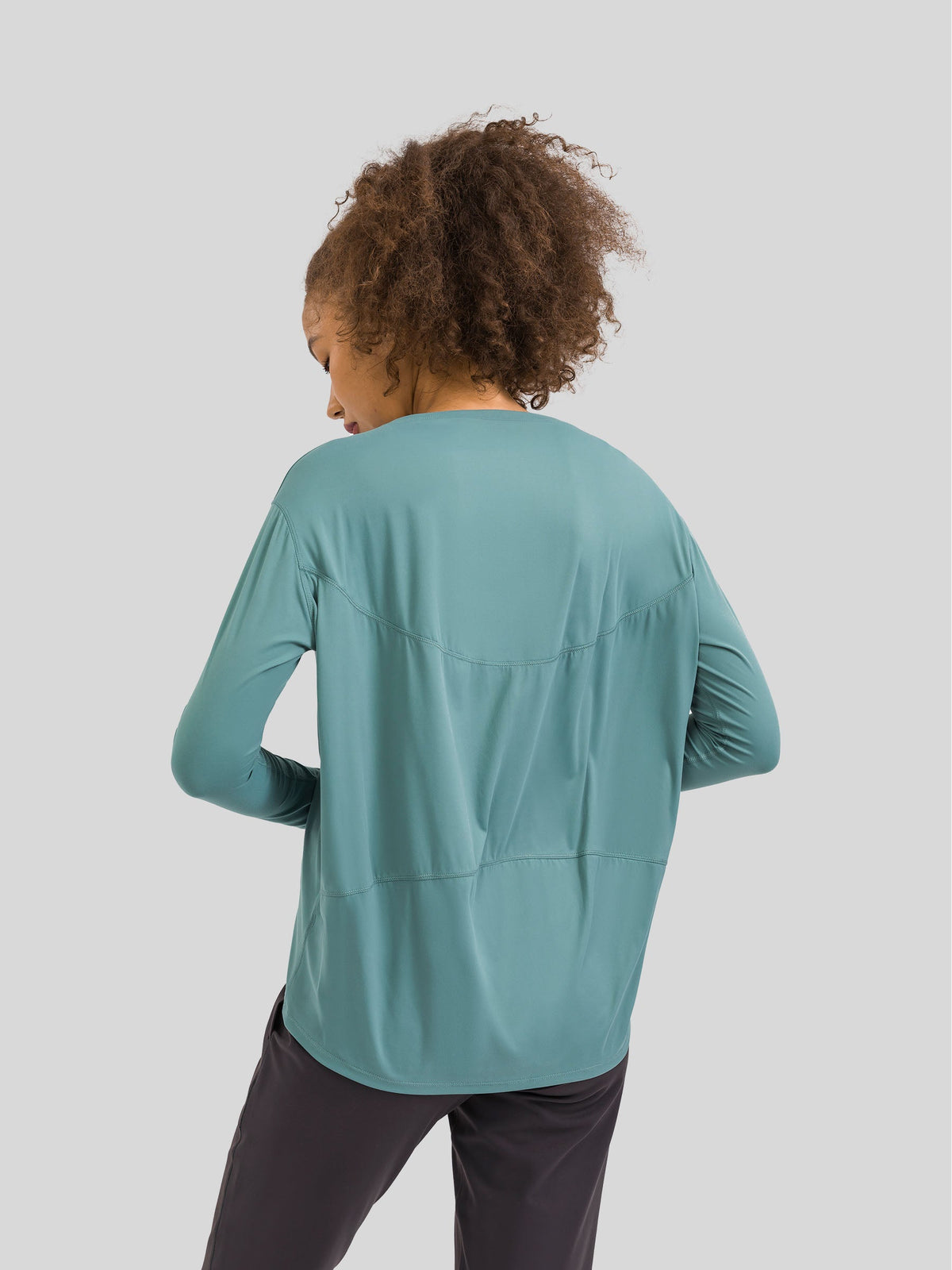 Women's Breathable Loose Long Sleeve Top #aqua