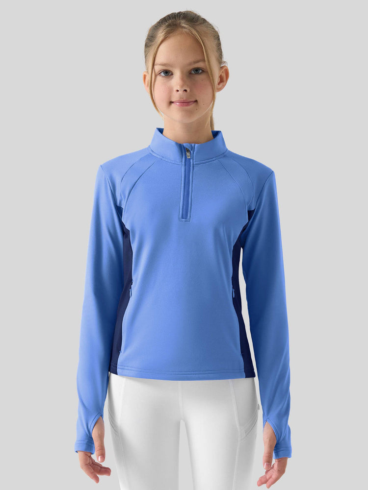 Willit Girls Fleece Horse Riding Long Sleeve Shirts 