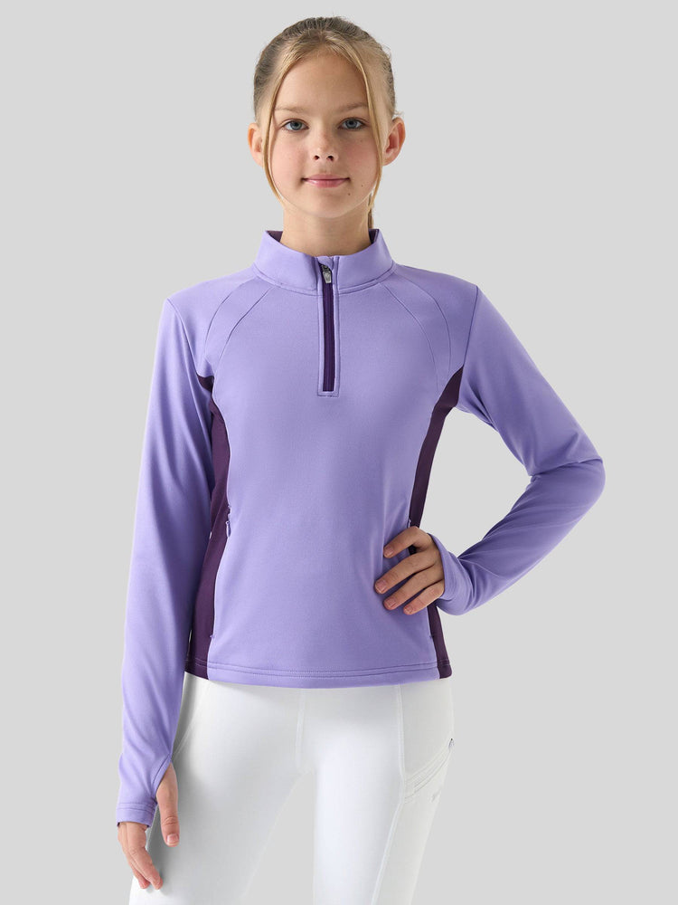 Willit Girls Fleece Horse Riding Long Sleeve Shirts 