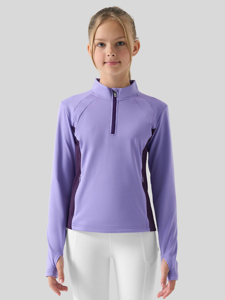 Willit Girls Fleece Horse Riding Long Sleeve Shirts 