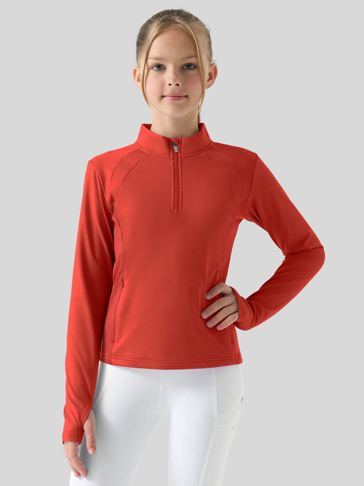 Willit Girls Fleece Horse Riding Long Sleeve Shirts 