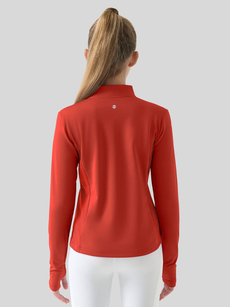 Willit Girls Fleece Horse Riding Long Sleeve Shirts 