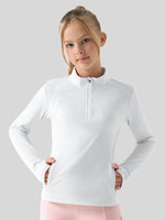 Willit Girls Fleece Horse Riding Long Sleeve Shirts 