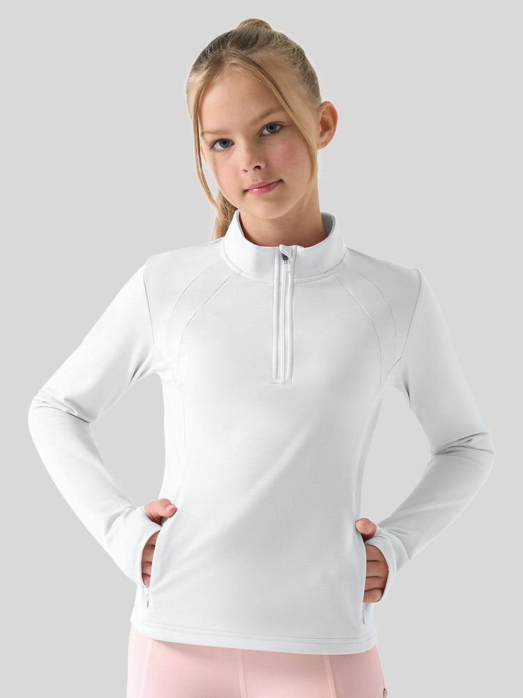 Willit Girls Fleece Horse Riding Long Sleeve Shirts 