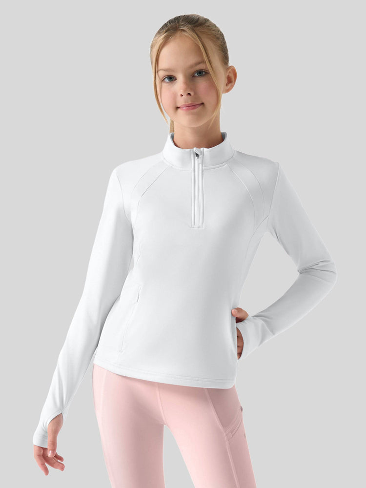 Willit Girls Fleece Horse Riding Long Sleeve Shirts 