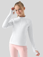 Willit Girls Fleece Horse Riding Long Sleeve Shirts 