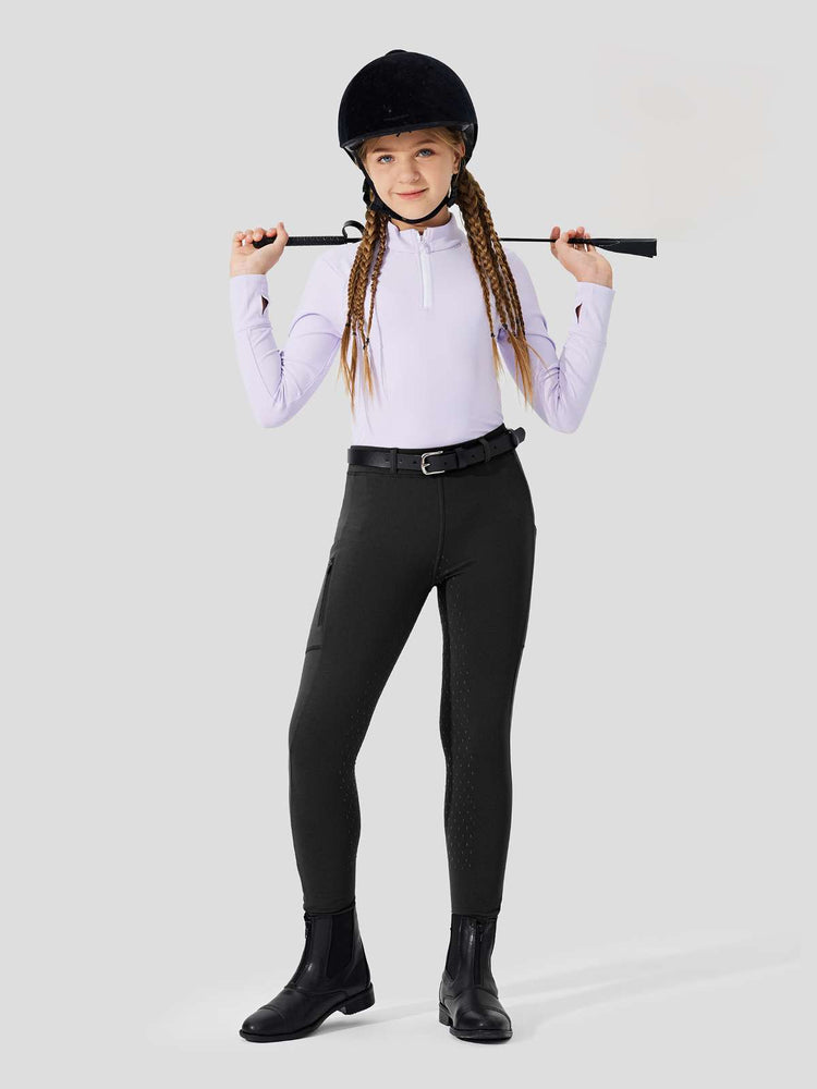 WILLIT Girls Fleece Full-Grip Horse Riding Pants 