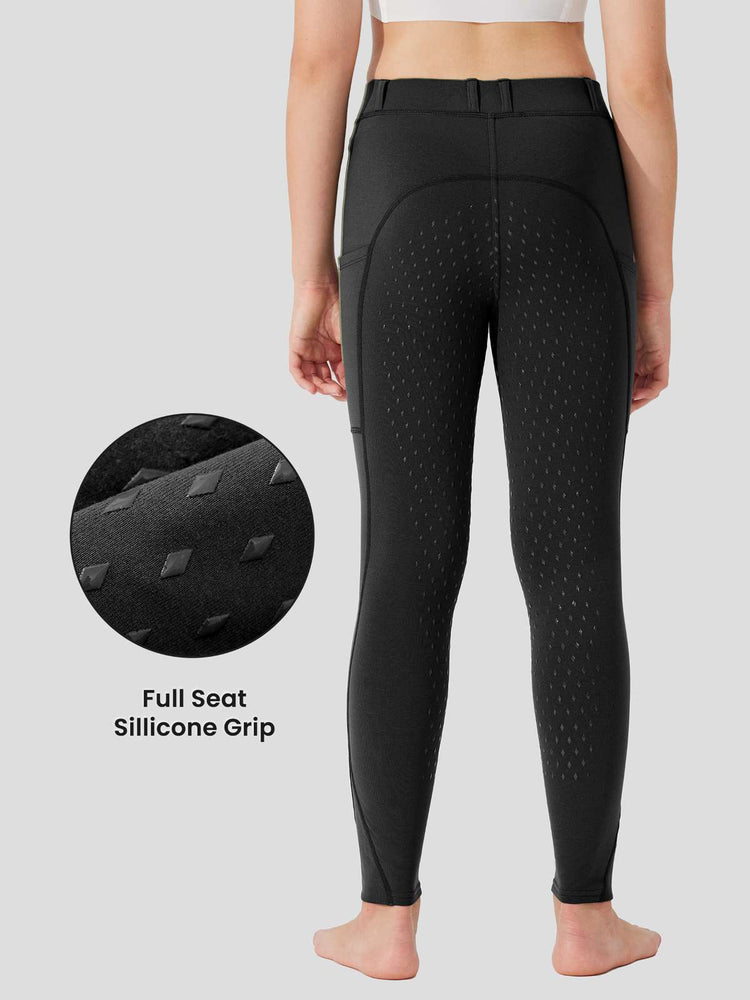WILLIT Girls Fleece Full-Grip Horse Riding Pants 